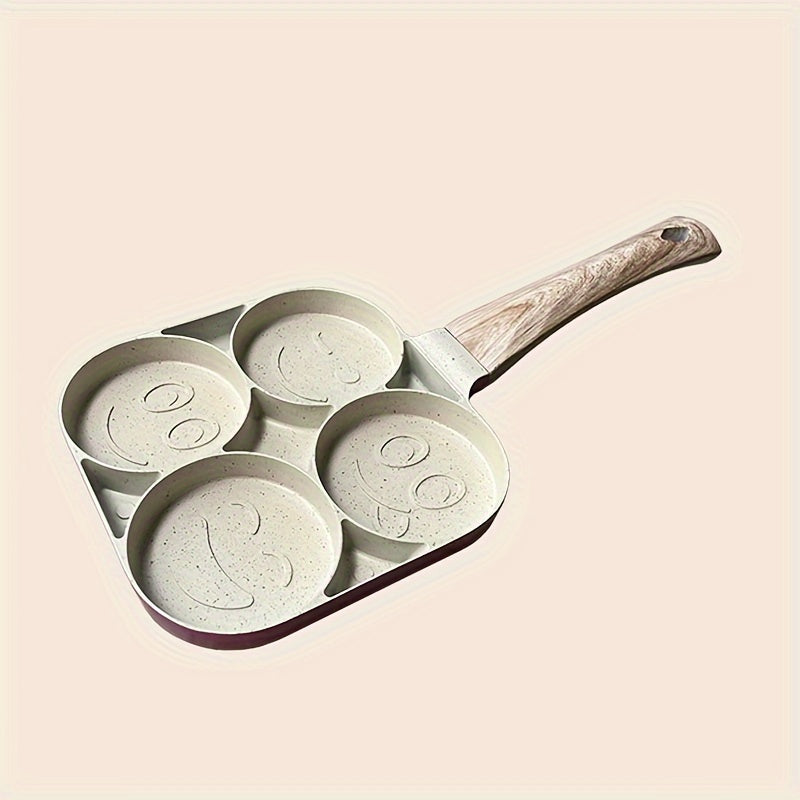 Sartén de aluminio antiadherente para huevos y panqueques, capacidad para 4 tazas, compatible con gas y inducción