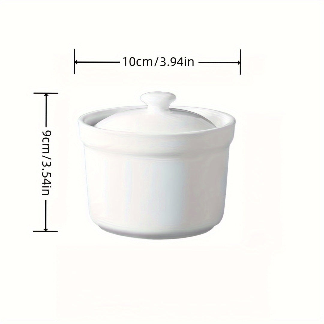 Ceramic Stew Pot with Lid Microwave and Outdoor Safe Rust-Resistant for Home Kitchen Catering Restaurant