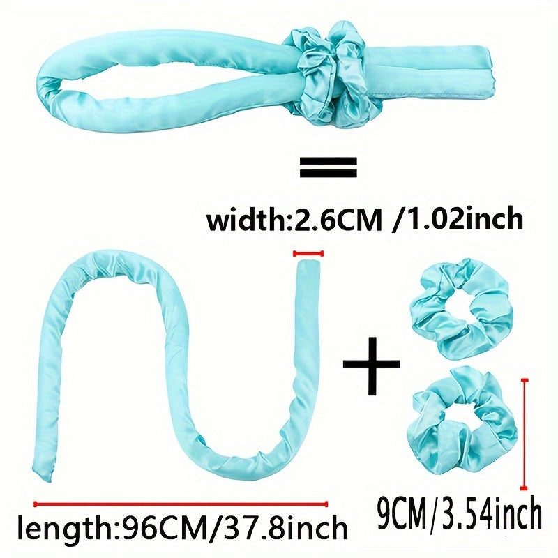 Women Silk Ribbon Heatless Curling Headband for Soft Natural Waves Overnight Hair Roller