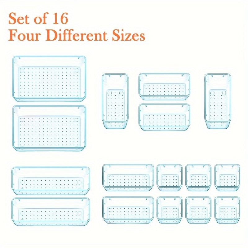 25pcs Multi-Functional Plastic Storage Box with Dividers for Organization