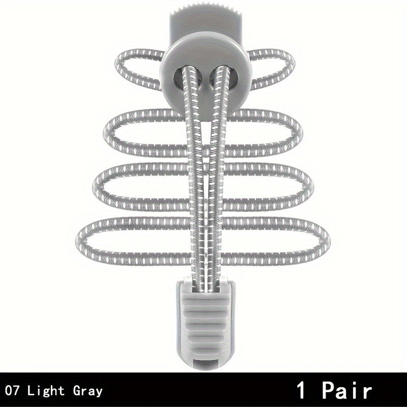 2 Pairs Elastic No Tie Shoelaces for Adults Sports Sneakers Rope Laces