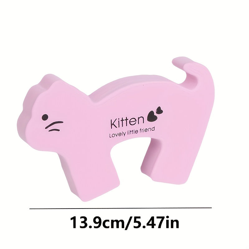Set of 2 Animal Door Stoppers with Thick Sponge, Anti-Pinch Safety, Windproof