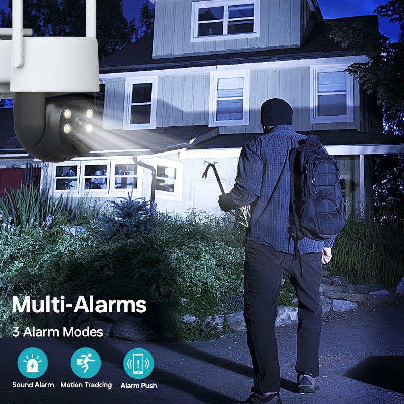 Uy xavfsizlik kamerası 360° inson aniqlash kechqurun ko'rish WiFi bulut SD saqlash