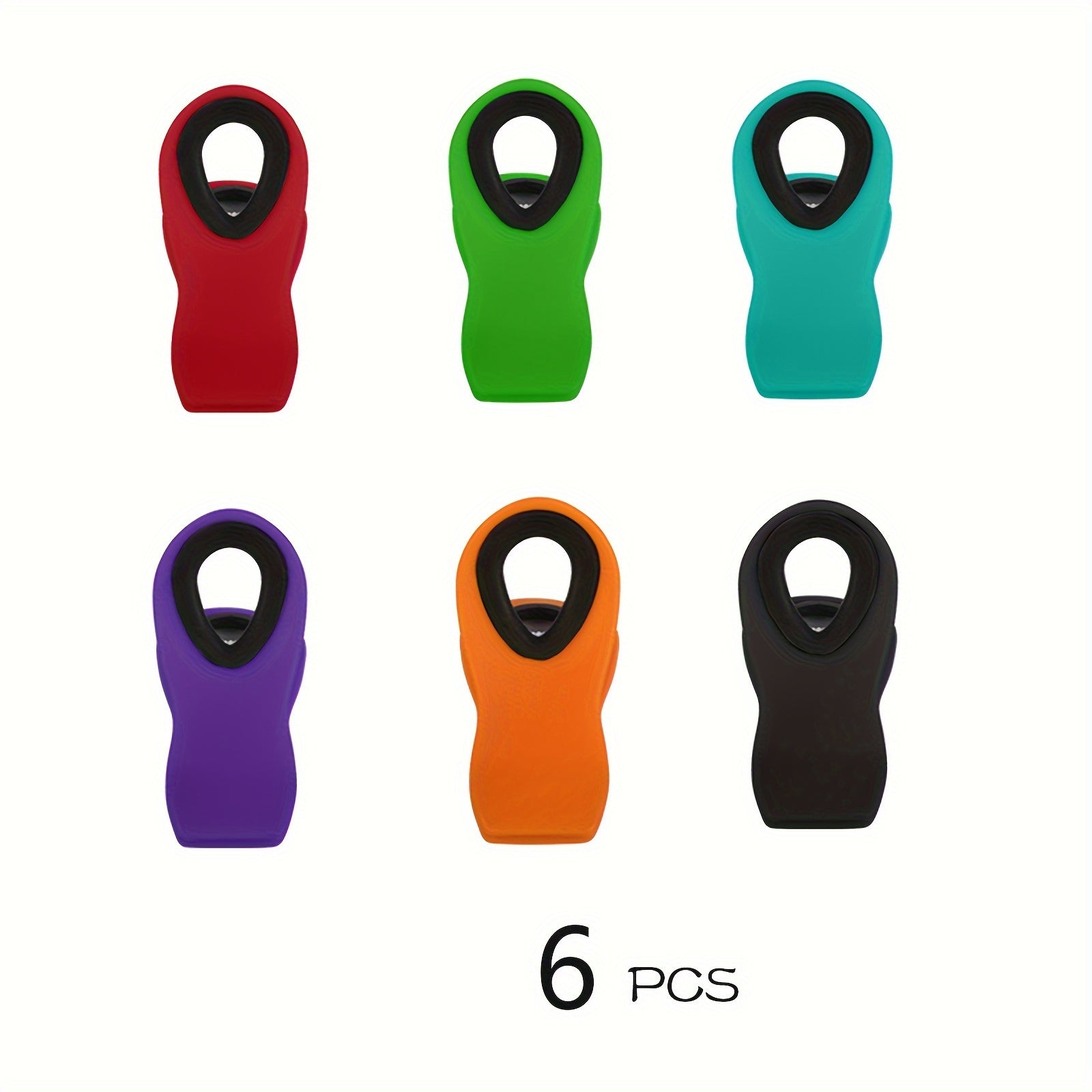 6/10/12 dona oziq-ovqat sumkasi yopish kliplari magnitli muzlatgich saqlash uchun qayta ishlatiladigan havo o'tkazmaydigan oshxona tashkilotchilari