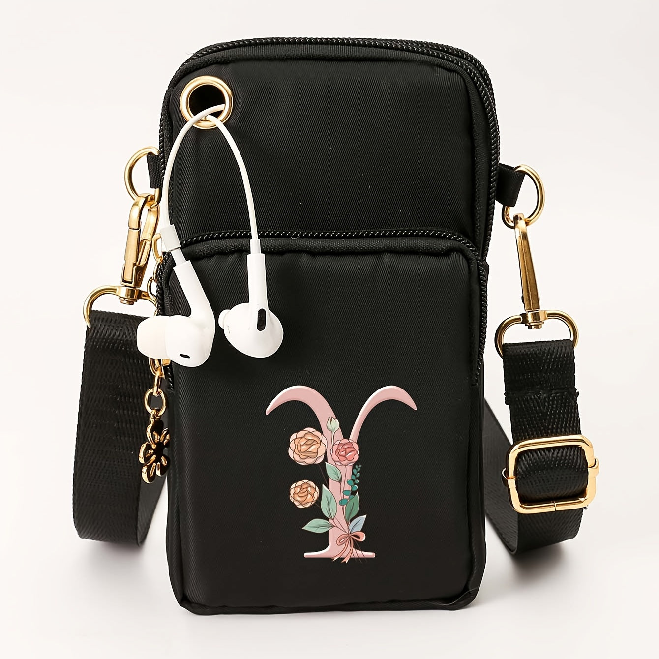 Ayollar uchun kichik yelka sumkasi, gul naqshli, kundalik ko‘p funksiyali crossbody sumka, kichik qo‘l sumkasi