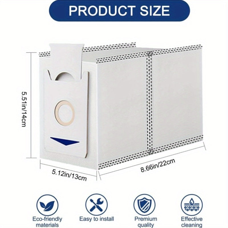 Получите 10 сменных мешков для пыли для вашего пылесоса Yeedi M12 PRO+, совместимых с Ecovacs DEEBOT T30 Omni T30 PRO MAX.