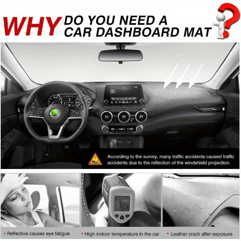 Car Dashboard Cover Anti-Scratch Interior Dash Mat for EV Yuan Pro 2021-2023