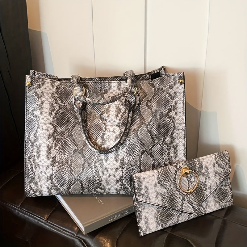 Девушки Клатч из змеиной кожи с застежкой-молнией, окрашенный край, черный, для осени-зимы 2024