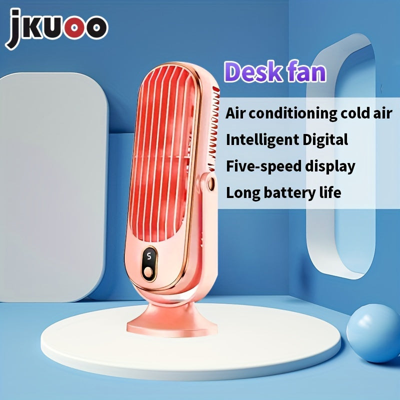 Mini USB Fan Portable Personal Cooler with 5-Speed Adjustable Settings