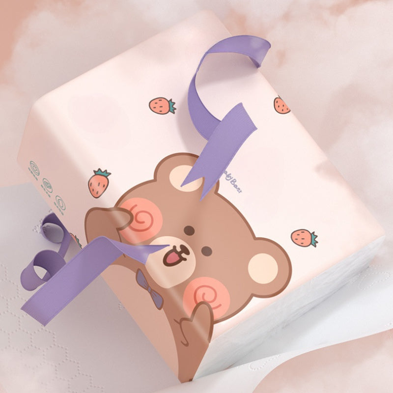 8 Pack Wooden Tissue Paper 280 Sheets 5-Layer for Home Office Party