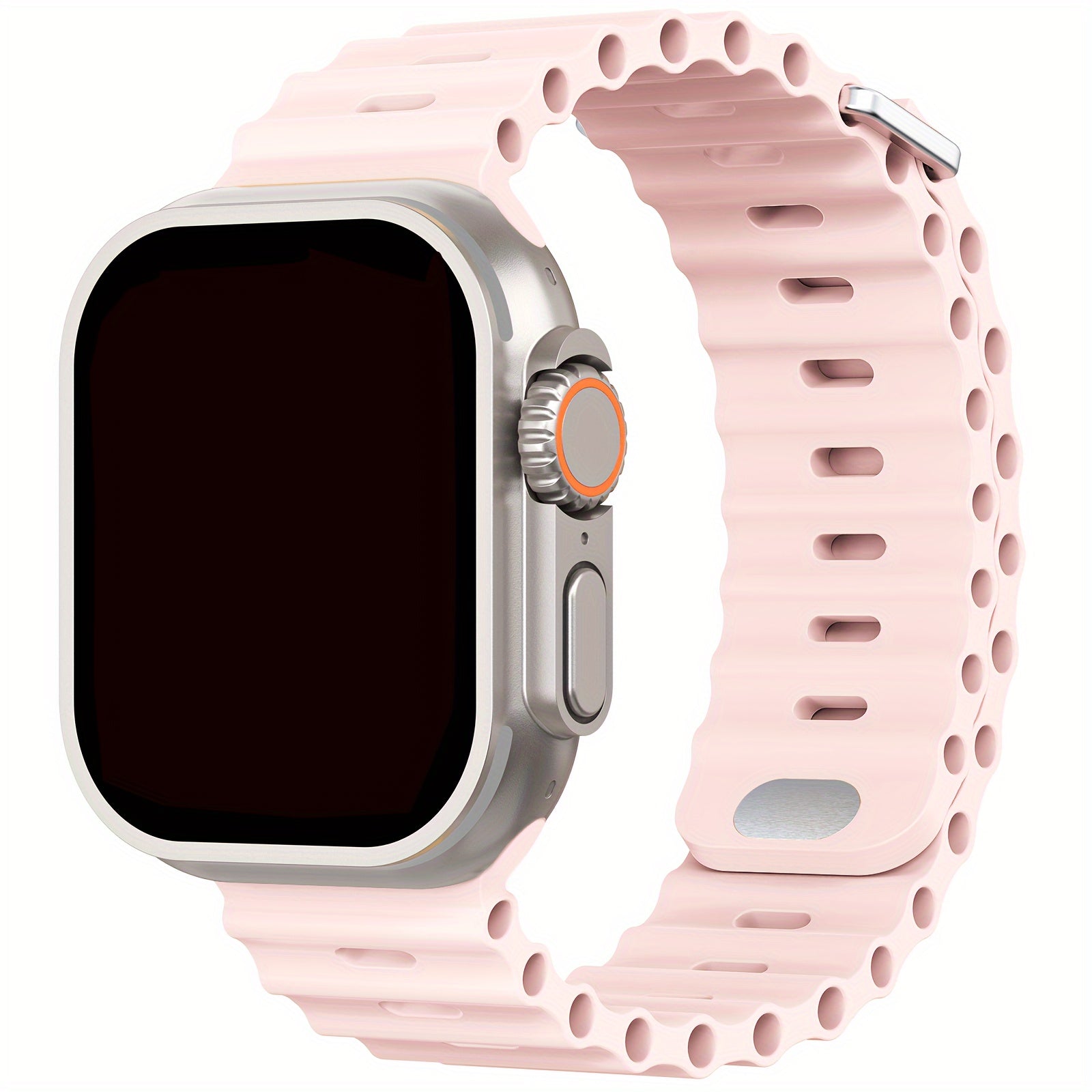 Silicone Sport Watch Band for Apple Watch Ultra 2 and Series SE 9/8/7/6/5/4 Men Women Waterproof Breathable 45mm 49mm