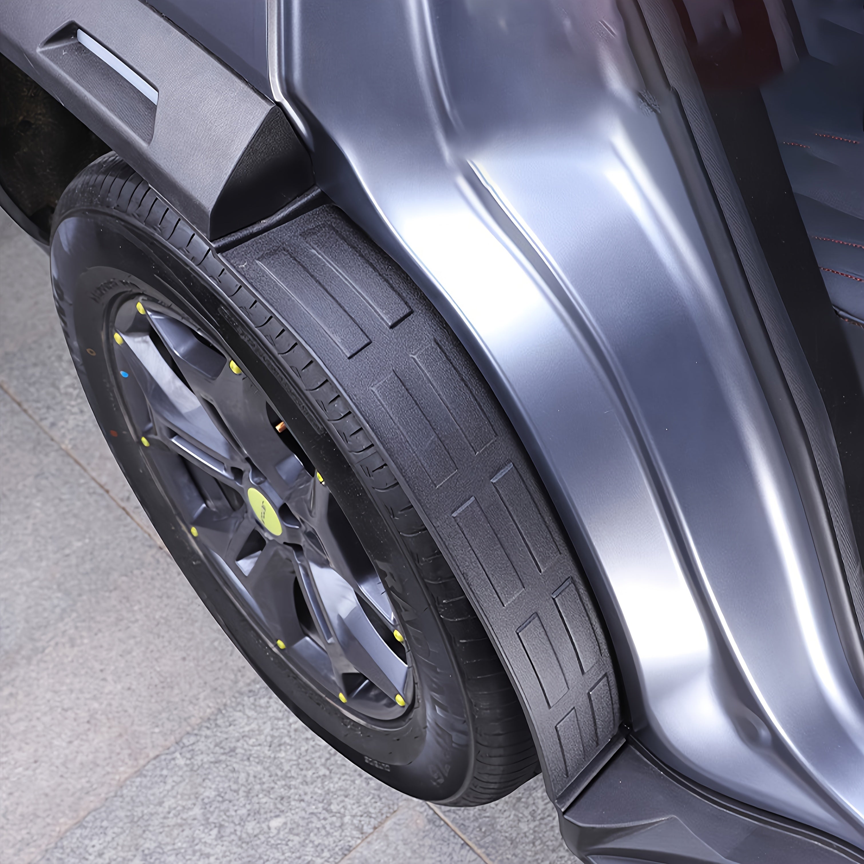 2-Piece Car Mud Flaps Beige Dirt and Sand Protection for Front and Rear Wheels