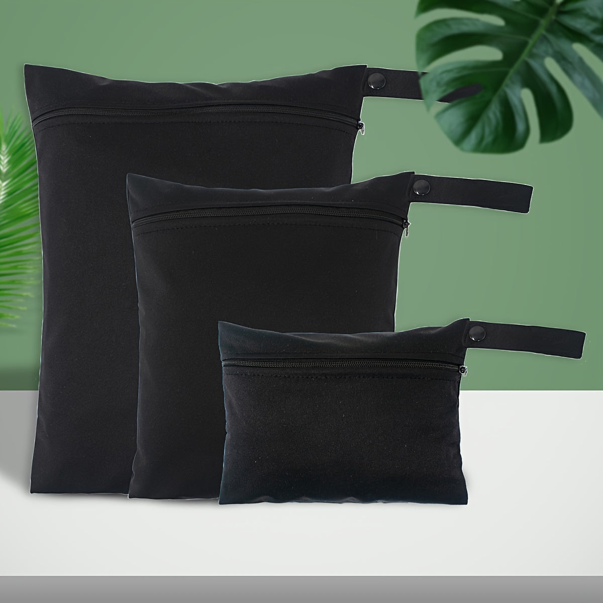 Set of 3 Reusable Washable Diaper Bags Polyester Travel Beach Pool Daycare Gym