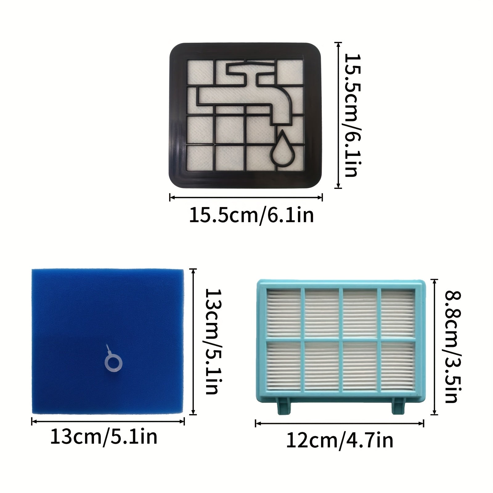 Washable Vacuum Cleaner Filter for Philips FC9331 FC9332 FC8010 01