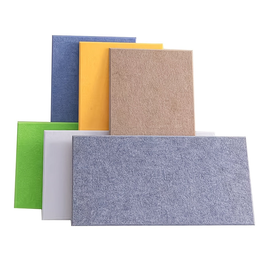6-Pack White Polyester Acoustic Foam Wall Panels 30.48x60.96cm Self-Adhesive Soundproofing