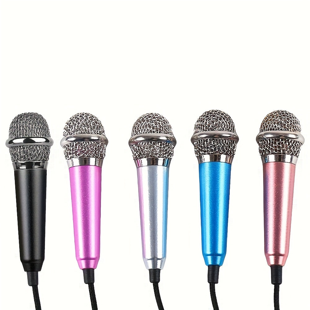 Мини-микрофон с разъемом 3,5 мм для записи голоса, интервью, караоке, игр, видеоконференций, прямых трансляций