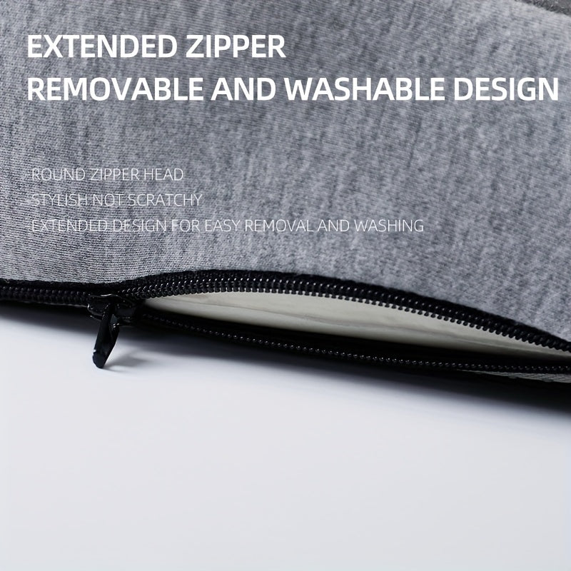 Cojín de espuma viscoelástica para respaldo de oficina y coche, soporte, funda removible y lavable