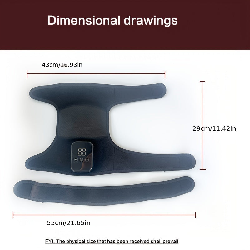 USB Rechargeable Knee Pad Massager with Heat Relax and Full Body Support