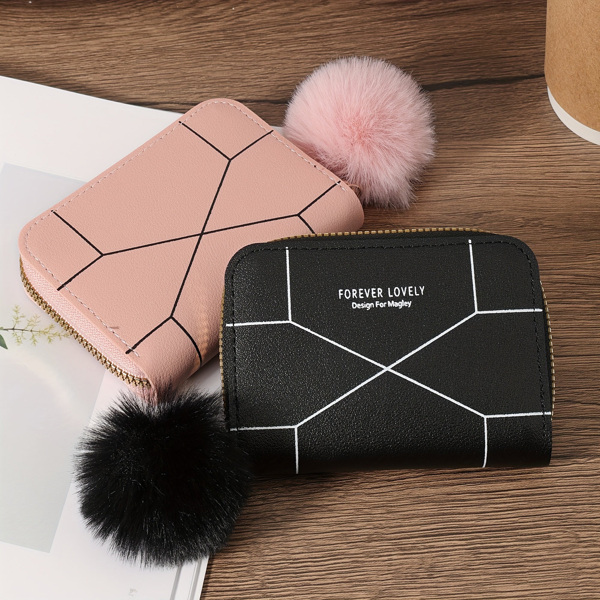 Стильный кошелек на молнии для монет и карт, идеален для повседневного использования, путешествий и школы.