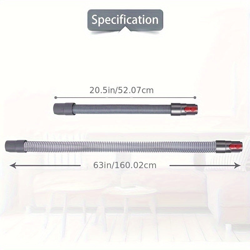 Uy hayvonlarini parvarish qilish uchun cho'zilgan shlang va cho'tka bilan moslashuvchan vakuum aksessuari