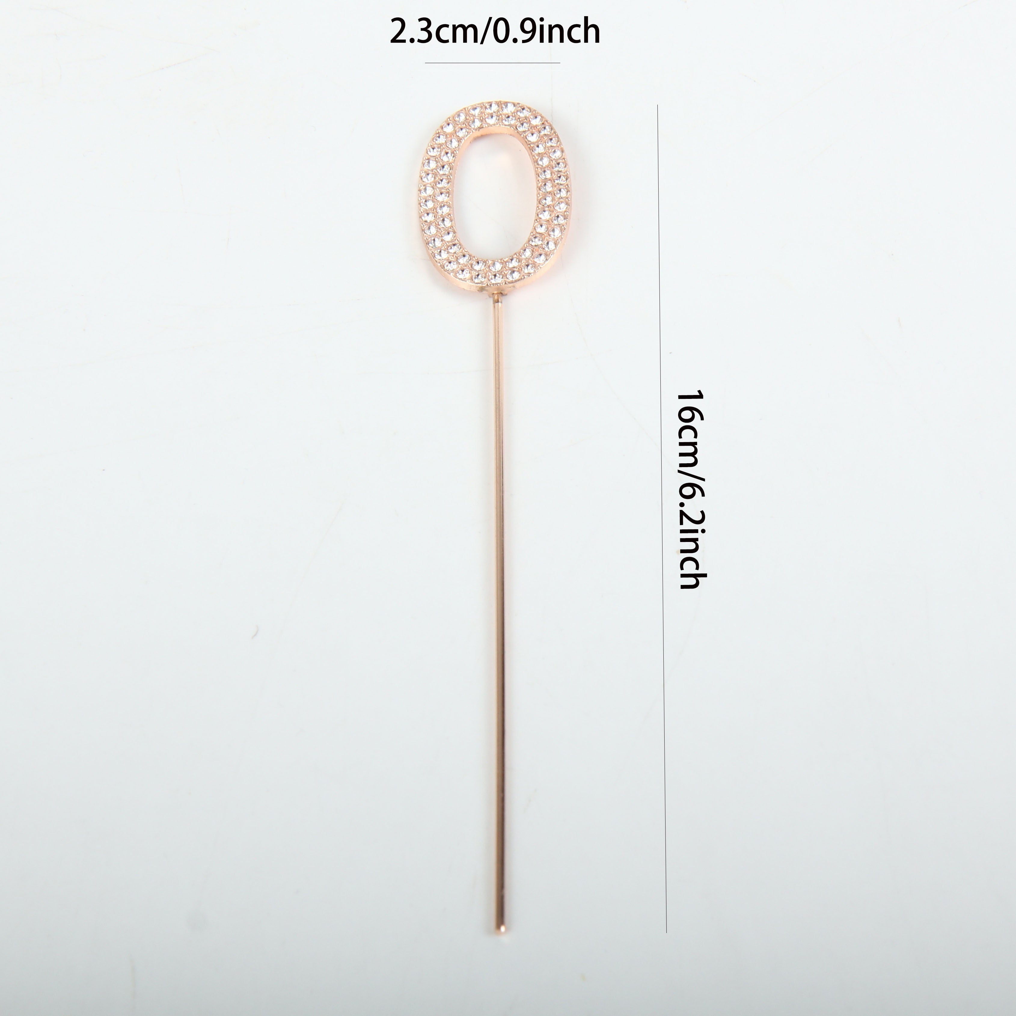 Gold or Silver Rhinestone Cake Topper for Birthdays Weddings and Showers