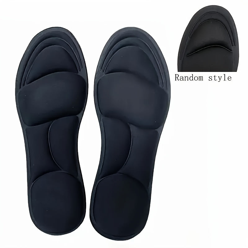 Yurish, yugurish va piyoda yurish uchun 3 juftlik Memory Foam 5D Sponge ichki oyoq kiyimlari Erkaklar va Ayollar uchun