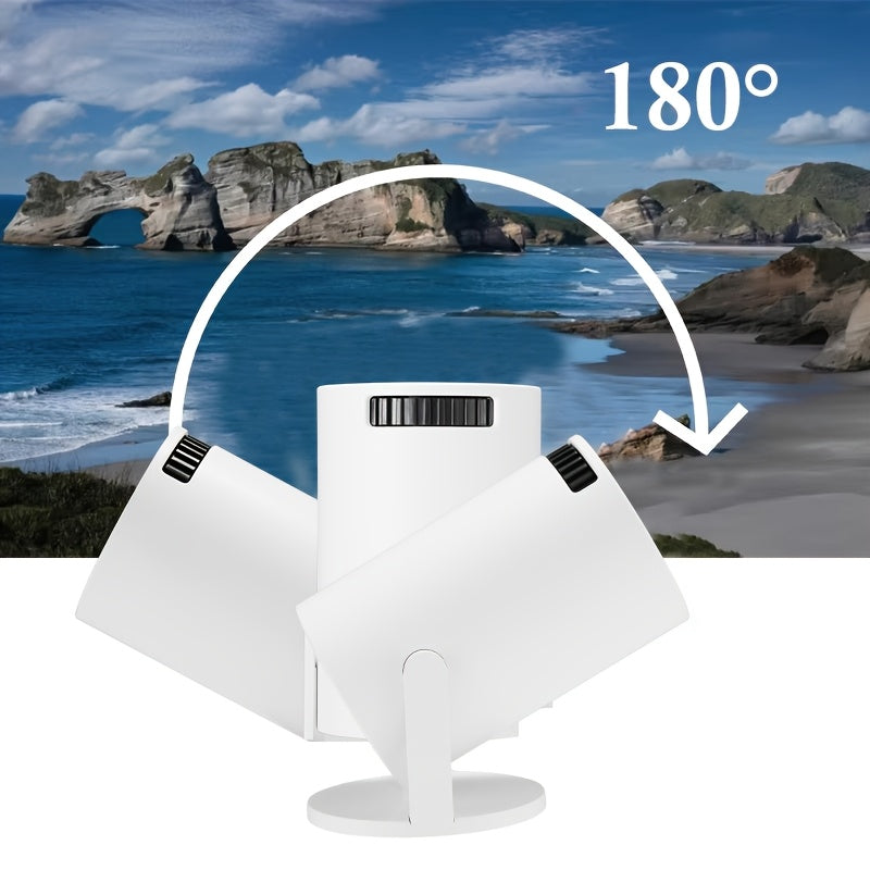 Мини-портативный домашний кинотеатр проектор с WiFi и вращением на 180°