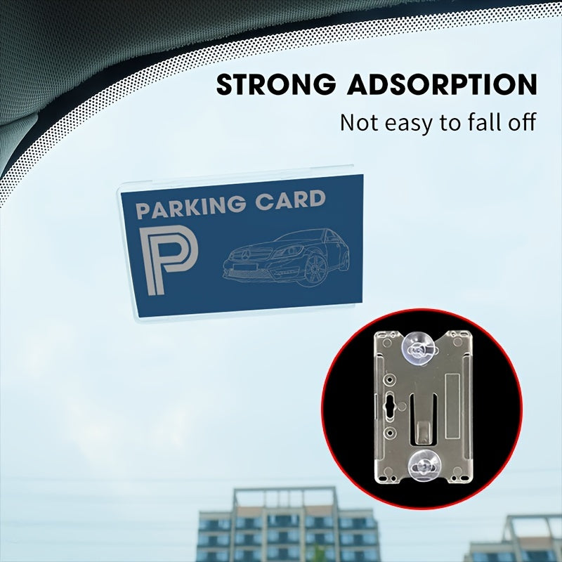 Car Windshield Card Holder Front Window RFID Security Gate Durable ID Organizer