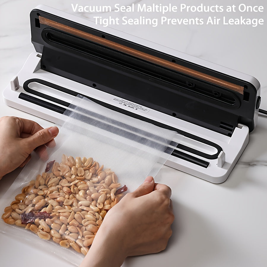 Avtomatik oziq-ovqat vakuum yopishqoq, yengil va kompakt, EU rozetkasi, 10 ta paket