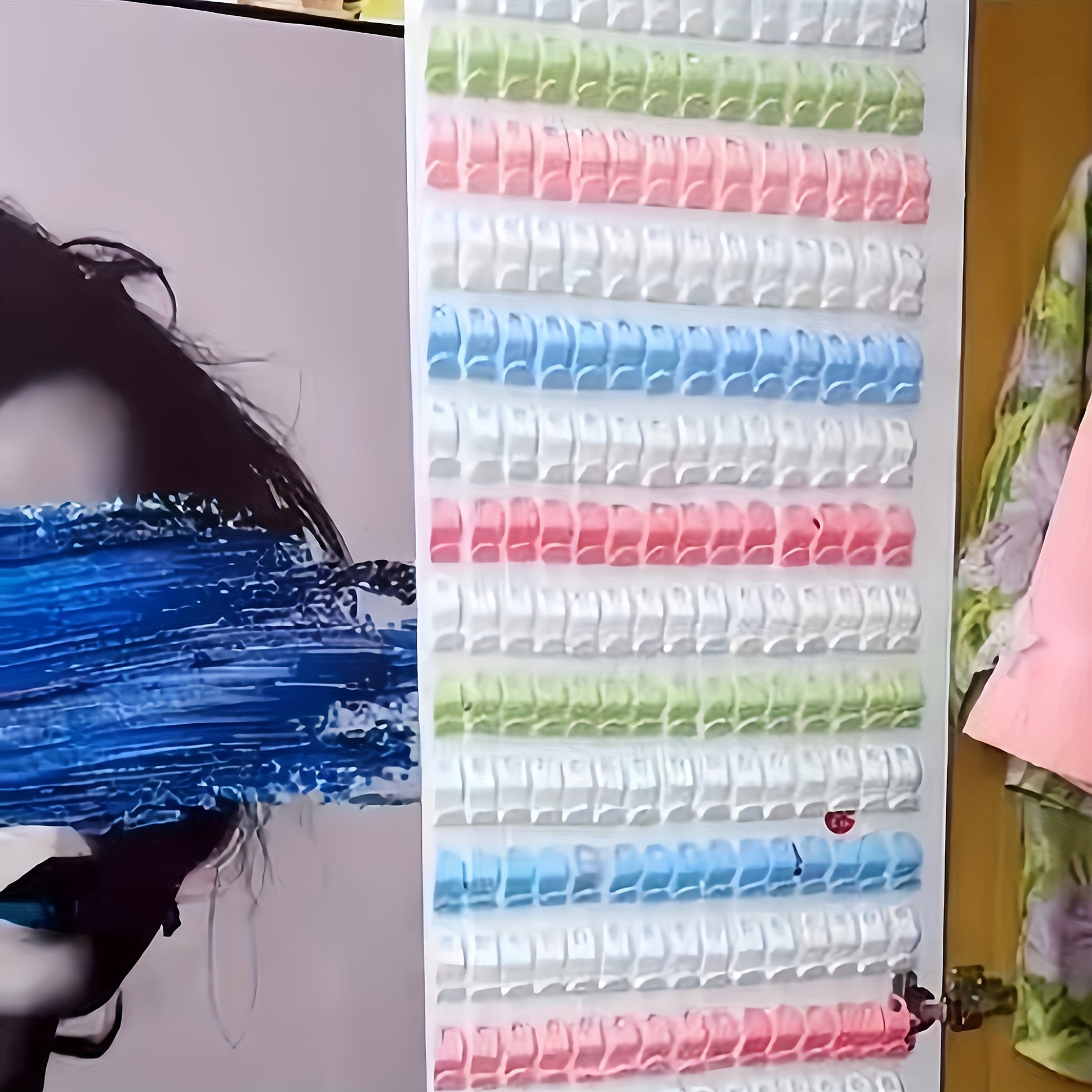 50 dona o'z-o'zidan yopiladigan plastmassa devor qoqichlari, turli ranglarda shkaf saqlash uchun