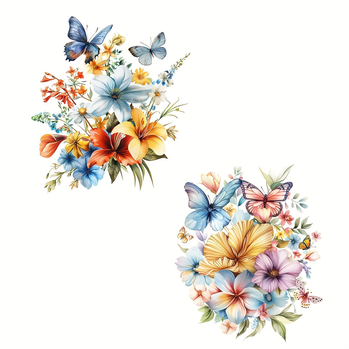 DIY Floral Toilet Seat Stickers Self-Adhesive Ceramic Surface Decal