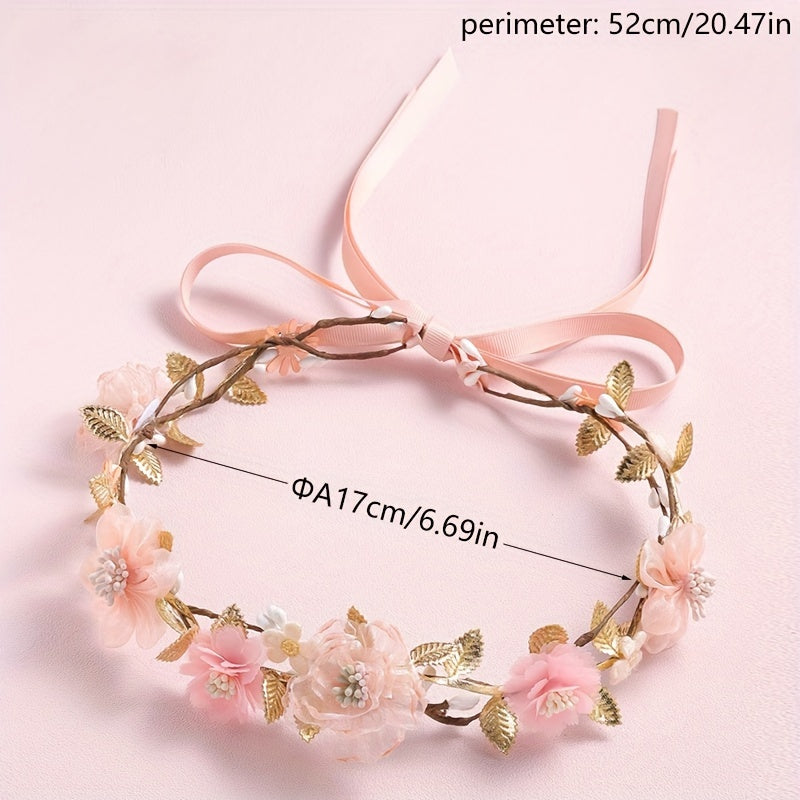 Princess Fairy Style Bridal Hair Garland for Wedding Dress Headwear 1 Piece