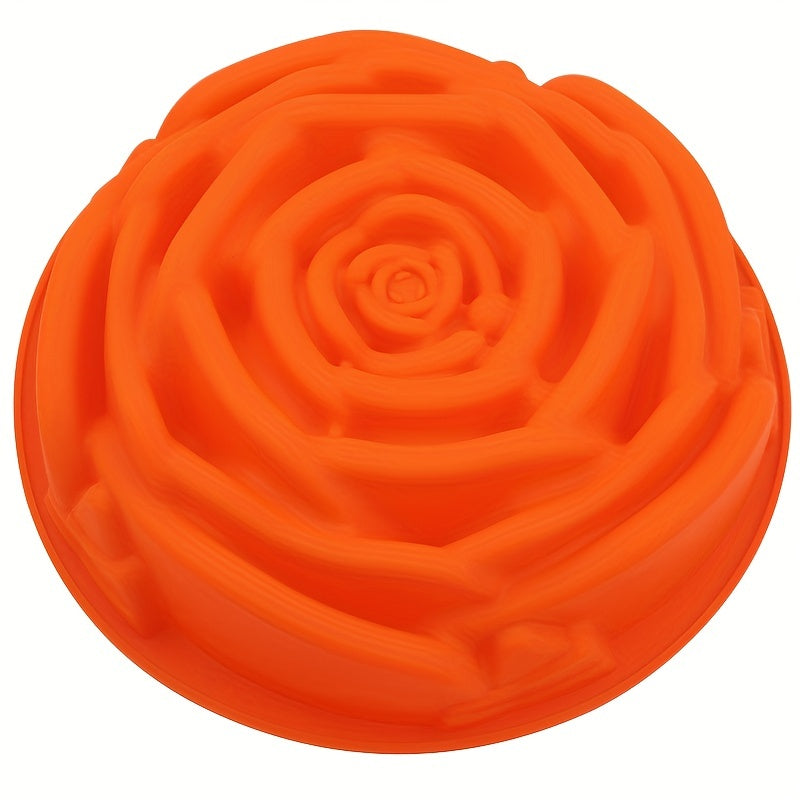 Silicone Cake Pan 24cm with Rose Flower Design for Baking and Pastries