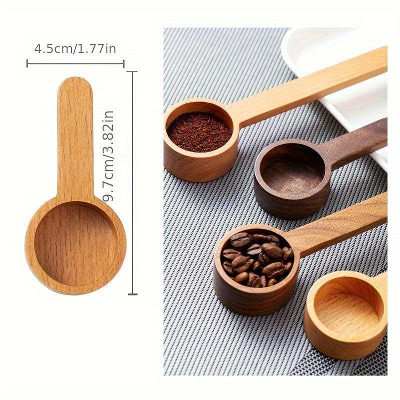 Solid Wood Measuring Spoon for Coffee and Powder, Accurate Kitchen Tool