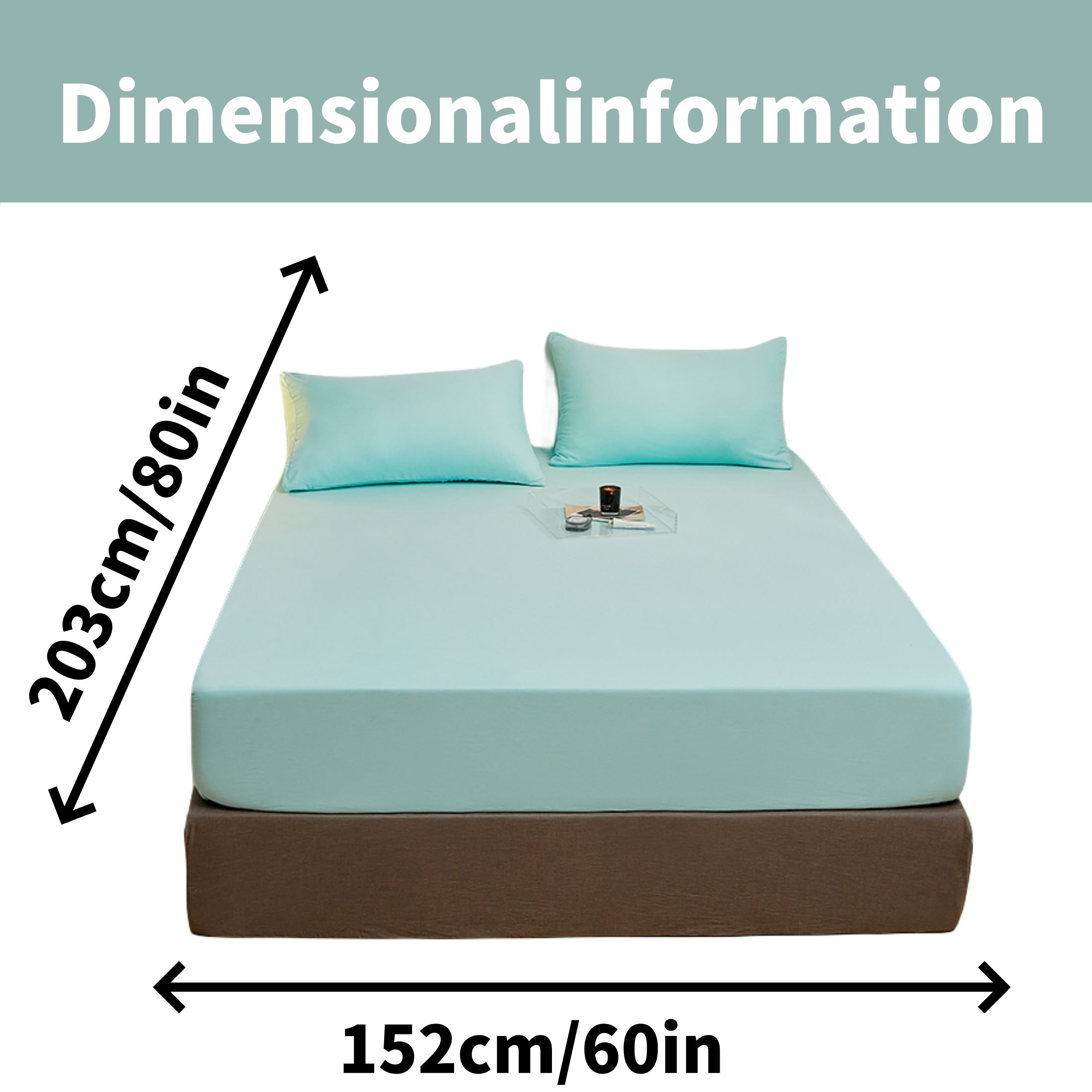 Juego de sábanas ajustadas de poliéster cepillado con 2 fundas de almohada, con bolsillo profundo, ropa de cama