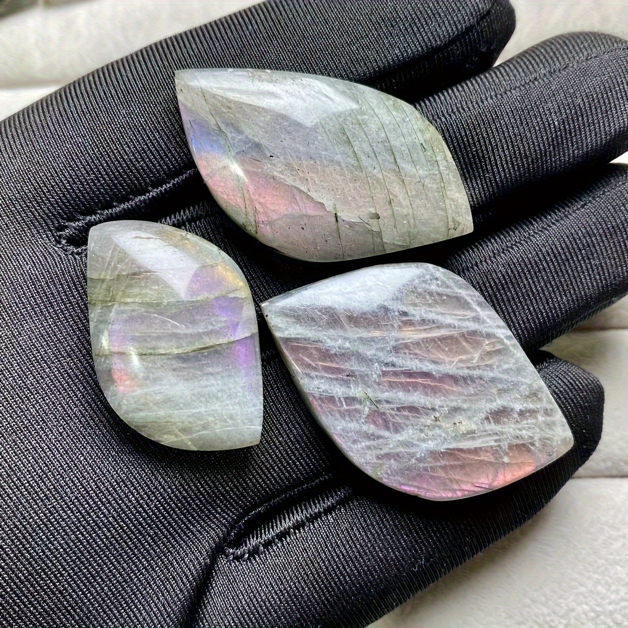 Two-Thirds Pieces Natural Purple Light Amethyst Gemstones Polished for Jewelry Making