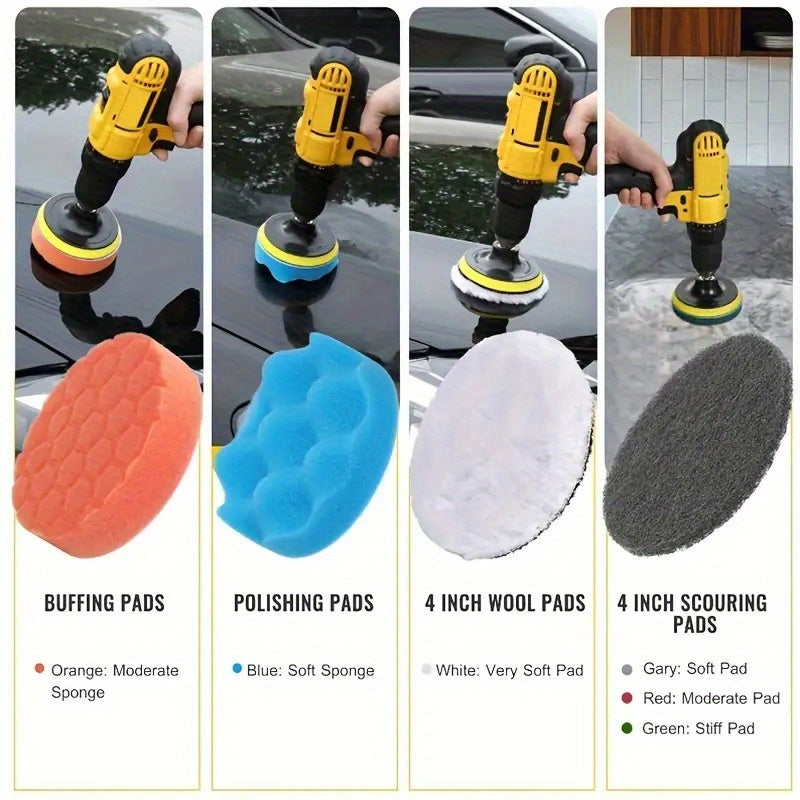 To'liq avtomobil va uy tozalash to'plami, 36 ta bo'lak, avtomobilni ta'mirlash va uy jihozlari uchun