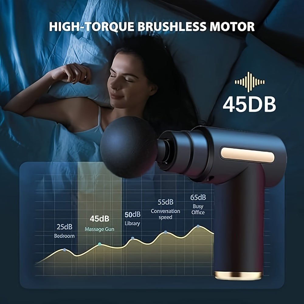 Портативный массажер для шеи с перезаряжаемой батареей, компактный эргономичный дизайн