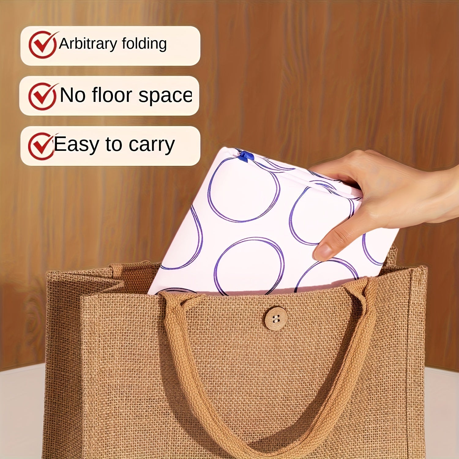 Yig'iladigan dazmol matosi, yuqori haroratga chidamli, suv o'tkazmaydigan va izolyatsiyalangan, sayohat yoki uyda foydalanish uchun portativ, elektr energiyasini talab qilmaydi.