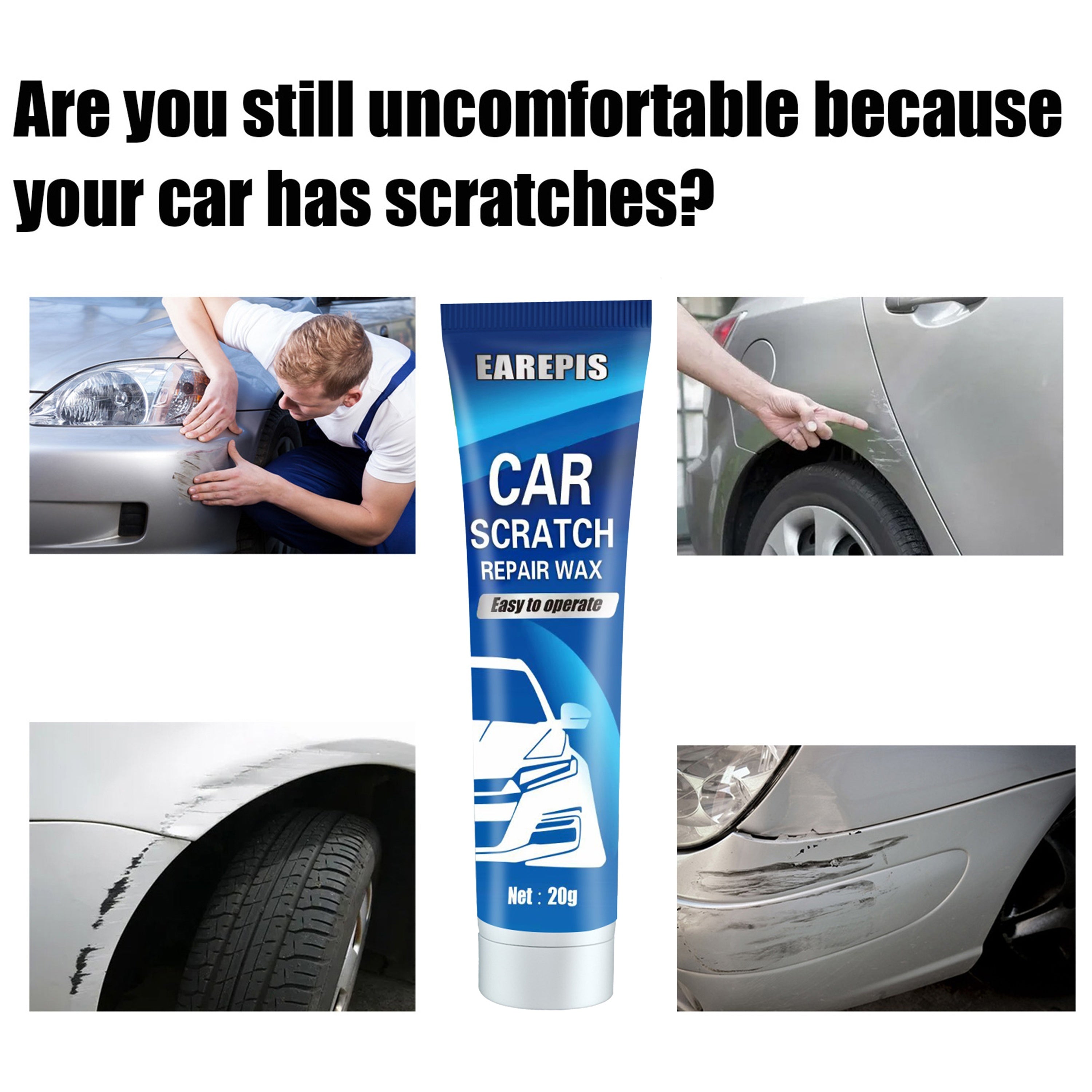 Car Scratch Remover Wax - Restores Shine Quickly for All Paint Colors