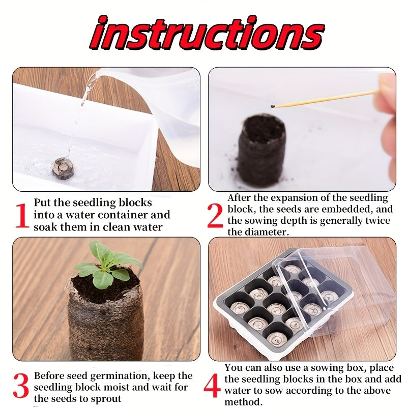 Fiber Plant Seed Starter 20/50/100 for Seedling Growth Herbaceous Plants Vegetables Flowers