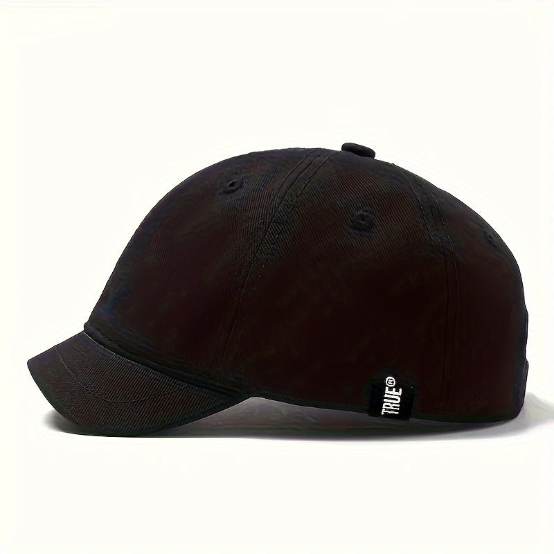 Men's Adjustable Baseball Cap with Hip-Hop Letter Patch Stretch Fit Polyester Street Style