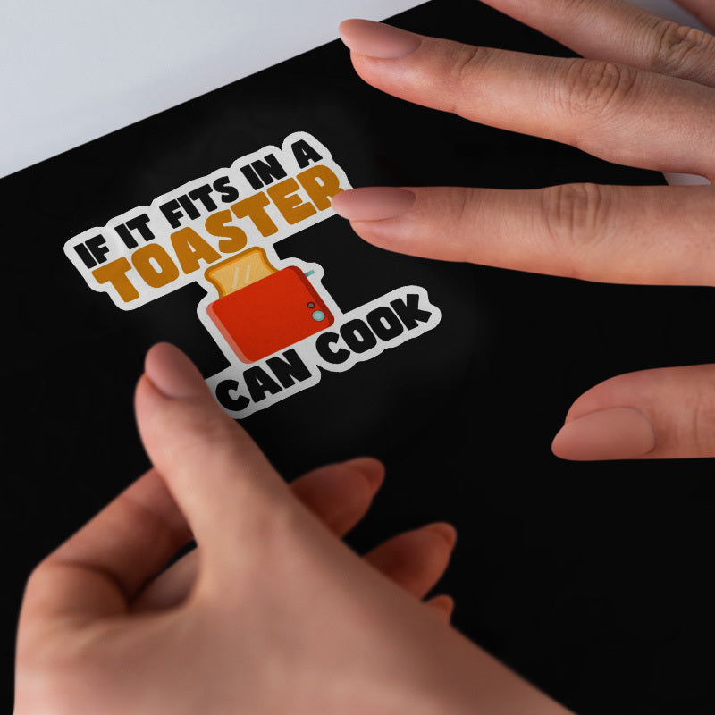 Si cabe en una tostadora, puedo cocinar en superficies como vinilo, termo para portátil, vaso, adorno de Navidad a prueba de agua