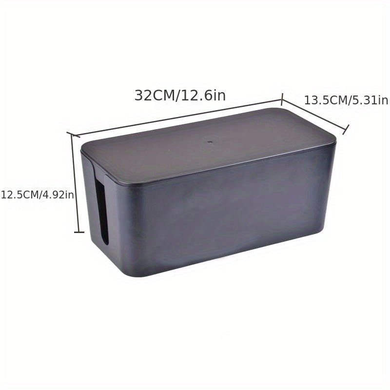 Caja de almacenamiento de cables de plástico para organizar cables y regletas
