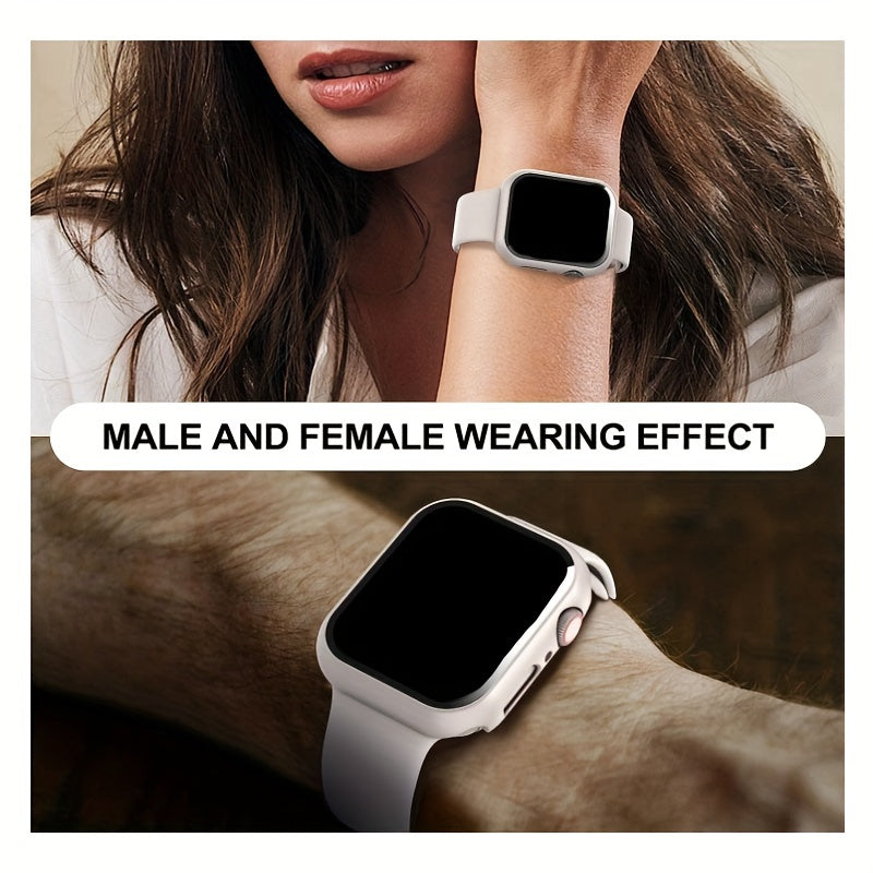 Tempered Glass Screen Protector Case for iWatch Series 4 5 6 7 8 9 10 SE 40mm 44mm 45mm 46mm Hard PC Bumper Scratch Resistant