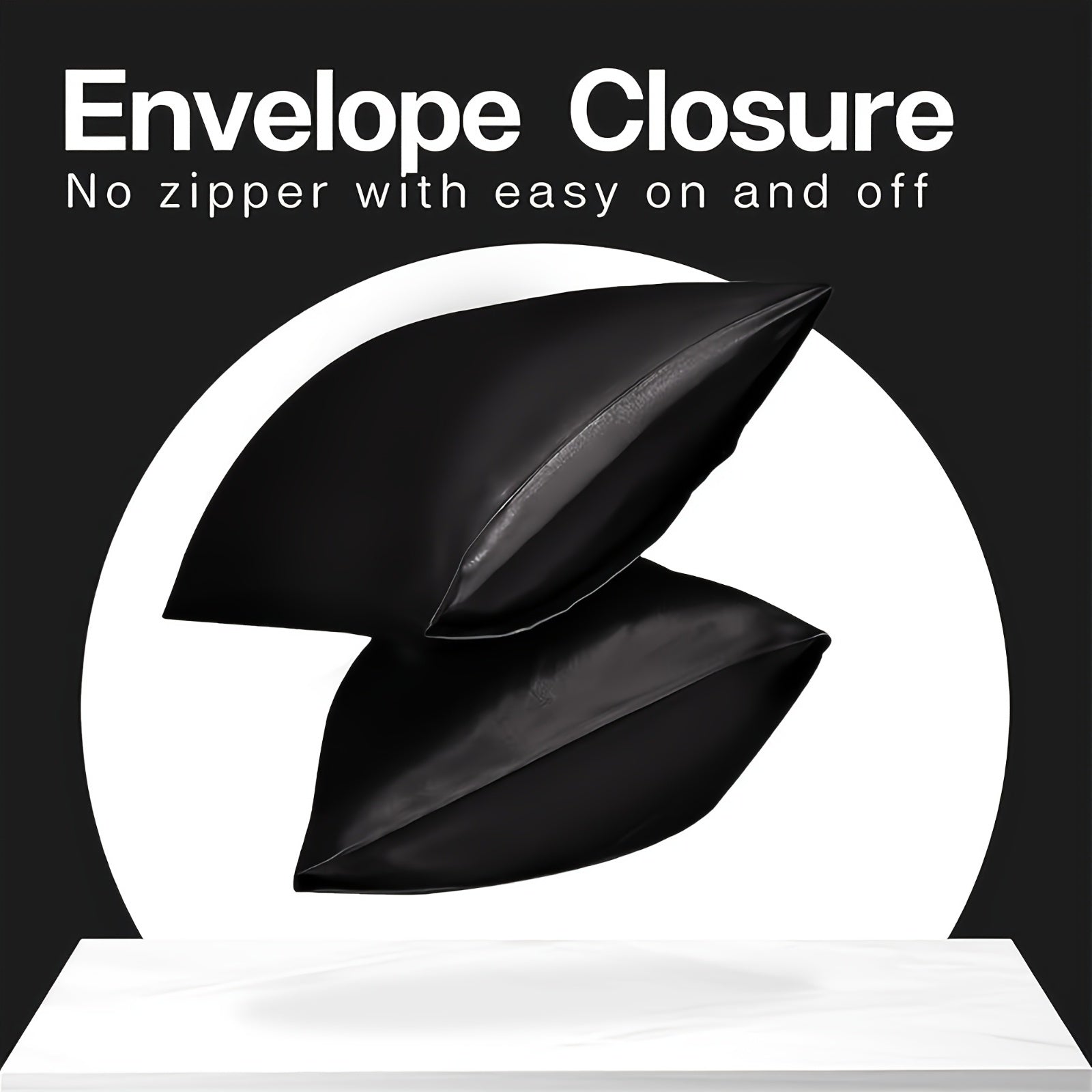 Set of 2 Satin Pillowcases for Luxurious Bedding in Soft Colors