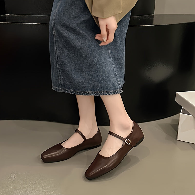 Women's Solid Color Flats Slip-On Casual Shoes Lightweight Soft Sole