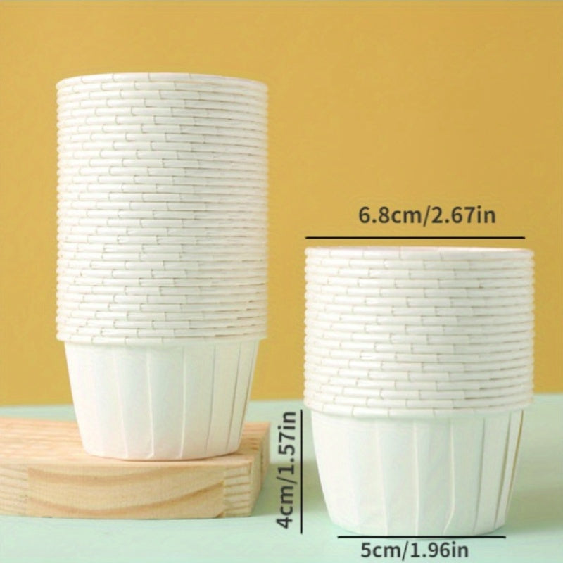 50 Rolled Muffin Cupcake Liners for Baking, Curl Design, Perfect for Cupcakes