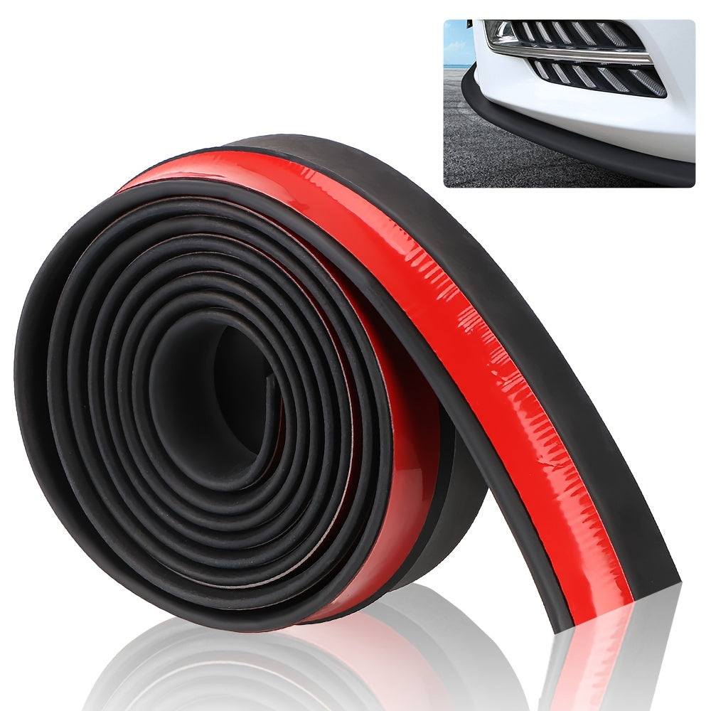 Universal Car Bumper Protector Lip Rubber Side Skirt 2.5m 98in
