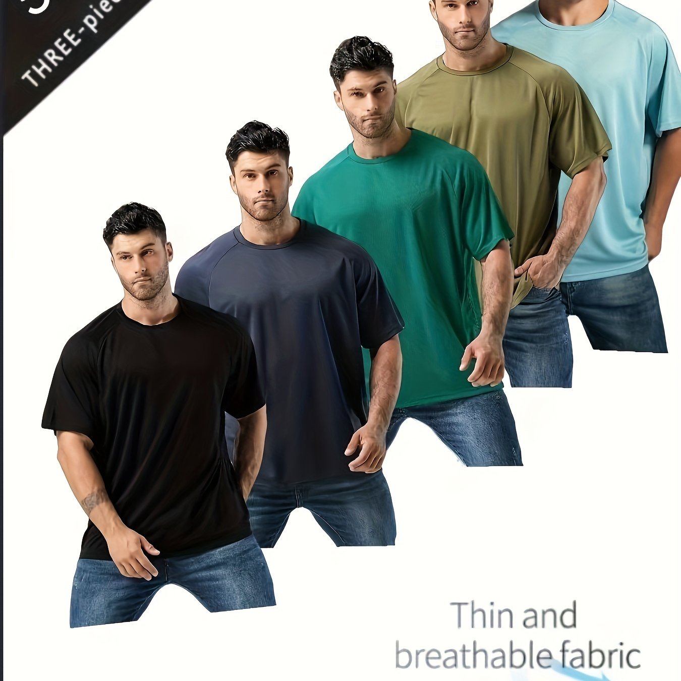 Мужские спортивные майки больших размеров, влагоотводящие, быстро сохнущие, короткий рукав, полиэстер